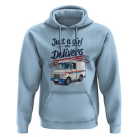 Funny Postal Worker Hoodie Just A Girl Who Delivers - Wonder Print Shop