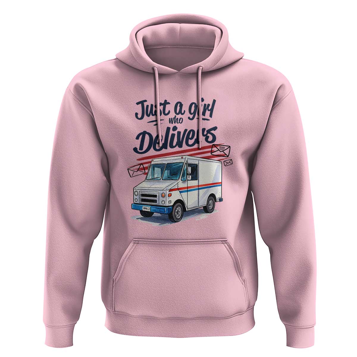 Funny Postal Worker Hoodie Just A Girl Who Delivers - Wonder Print Shop