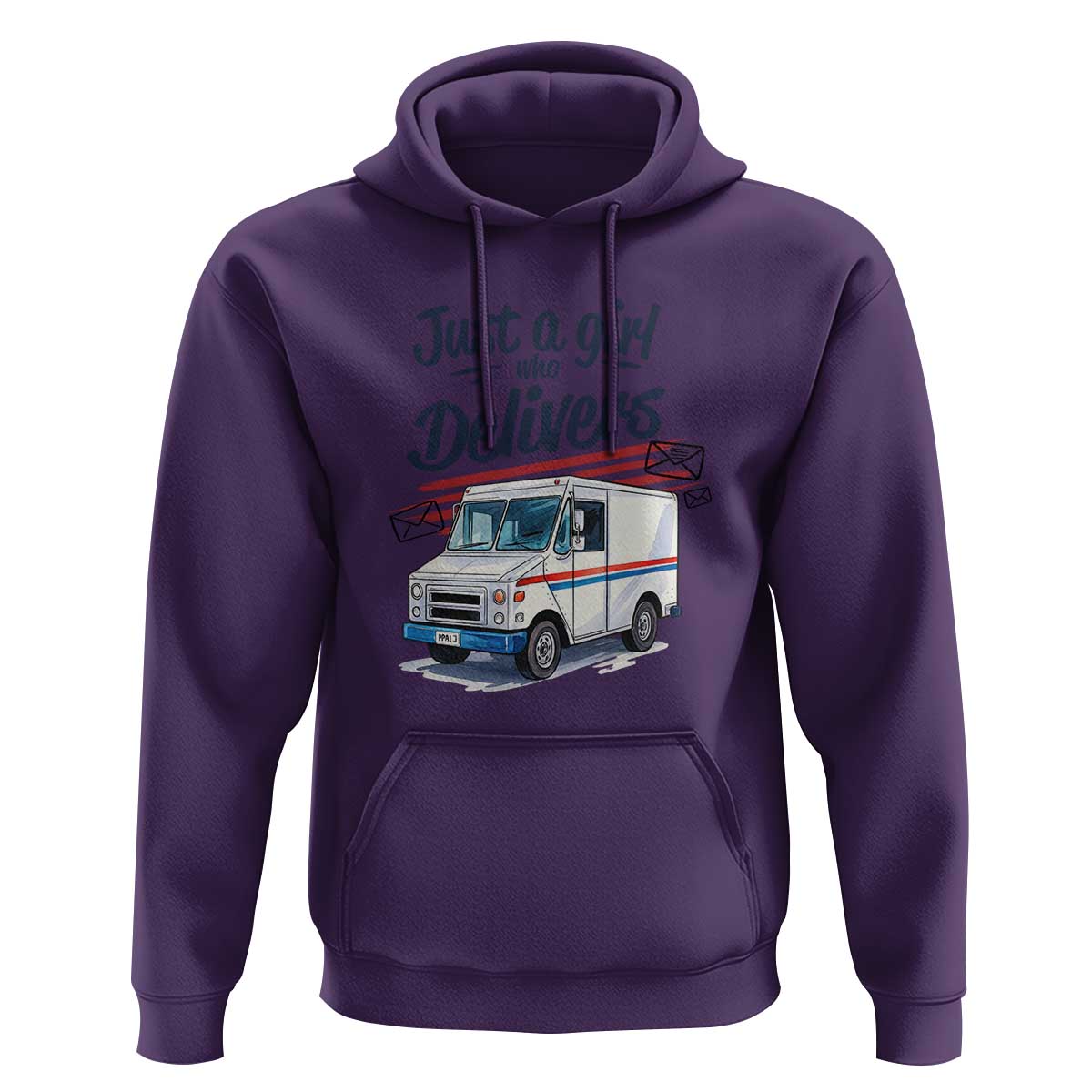 Funny Postal Worker Hoodie Just A Girl Who Delivers - Wonder Print Shop