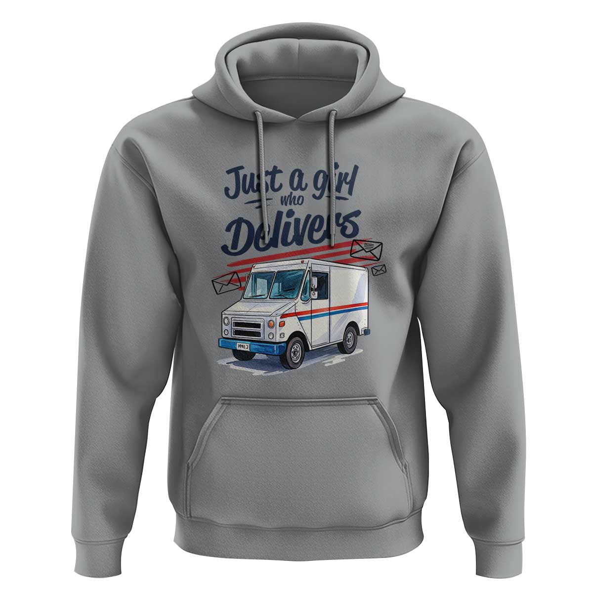 Funny Postal Worker Hoodie Just A Girl Who Delivers - Wonder Print Shop