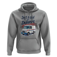Funny Postal Worker Hoodie Just A Girl Who Delivers - Wonder Print Shop