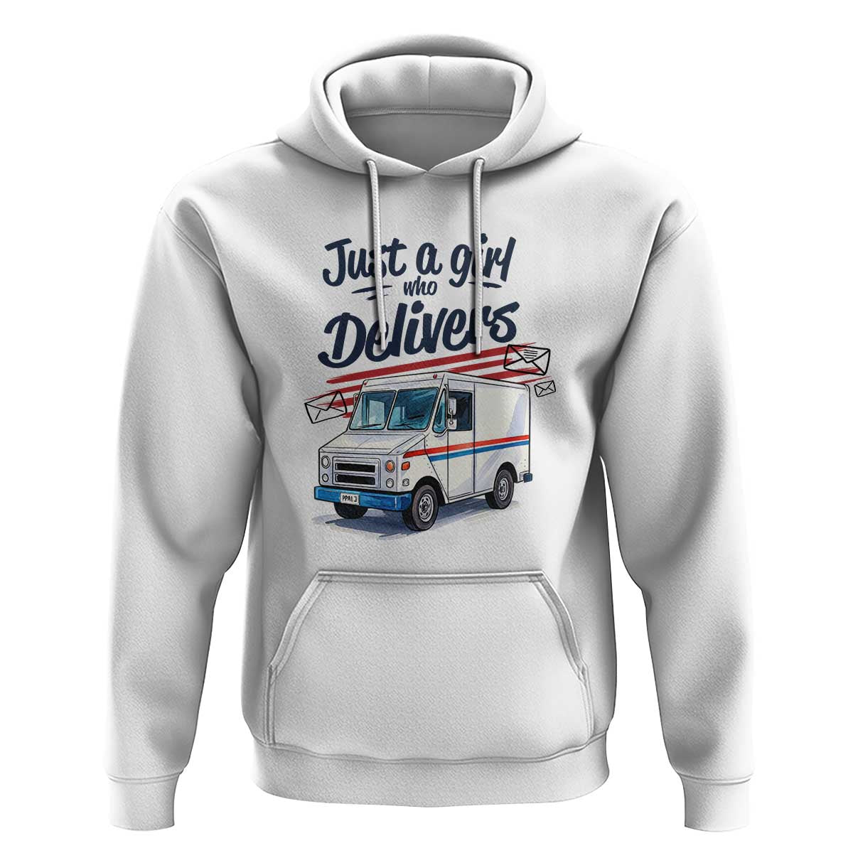 Funny Postal Worker Hoodie Just A Girl Who Delivers - Wonder Print Shop