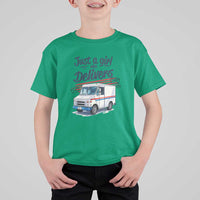 Funny Postal Worker T Shirt For Kid Just A Girl Who Delivers - Wonder Print Shop