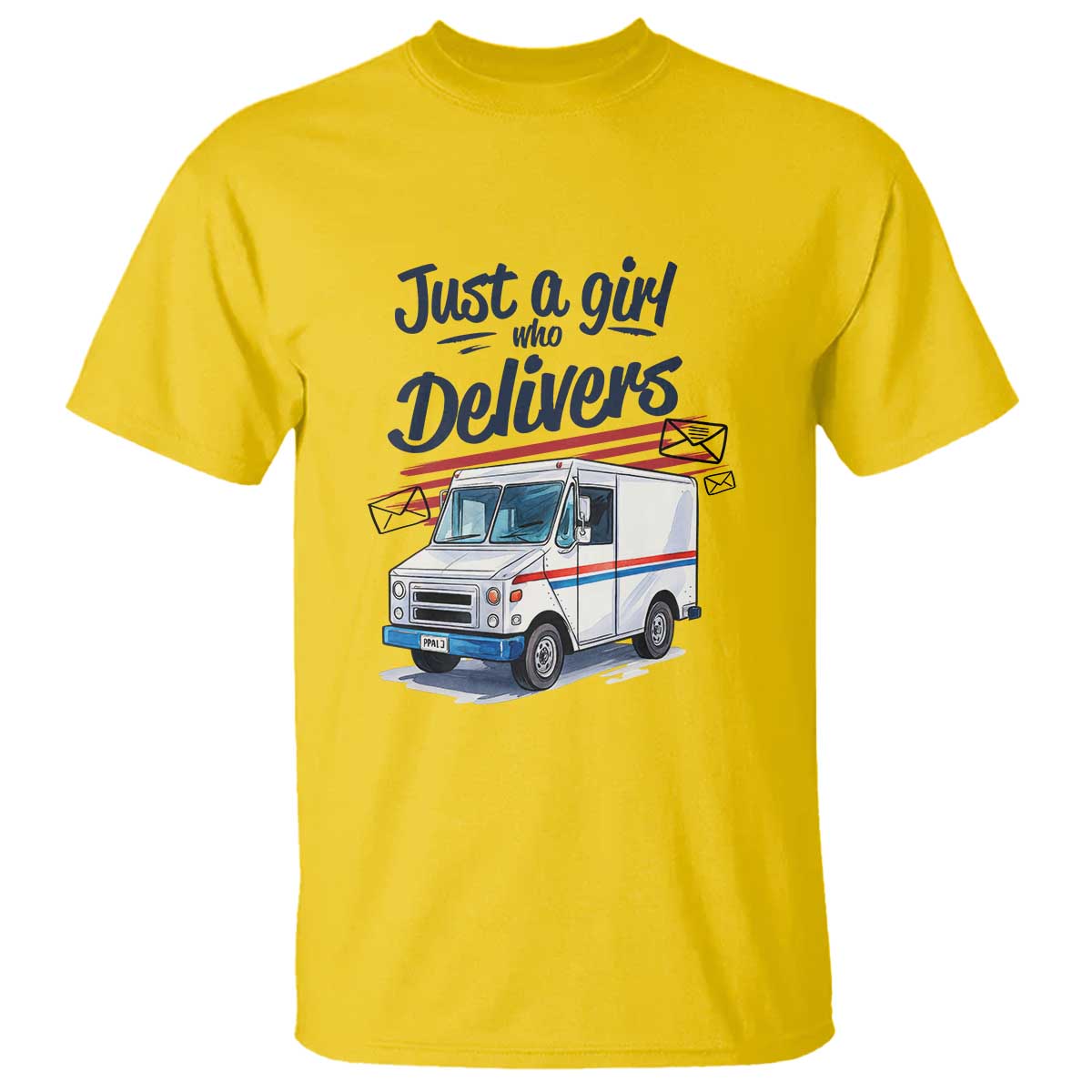 Funny Postal Worker T Shirt Just A Girl Who Delivers - Wonder Print Shop