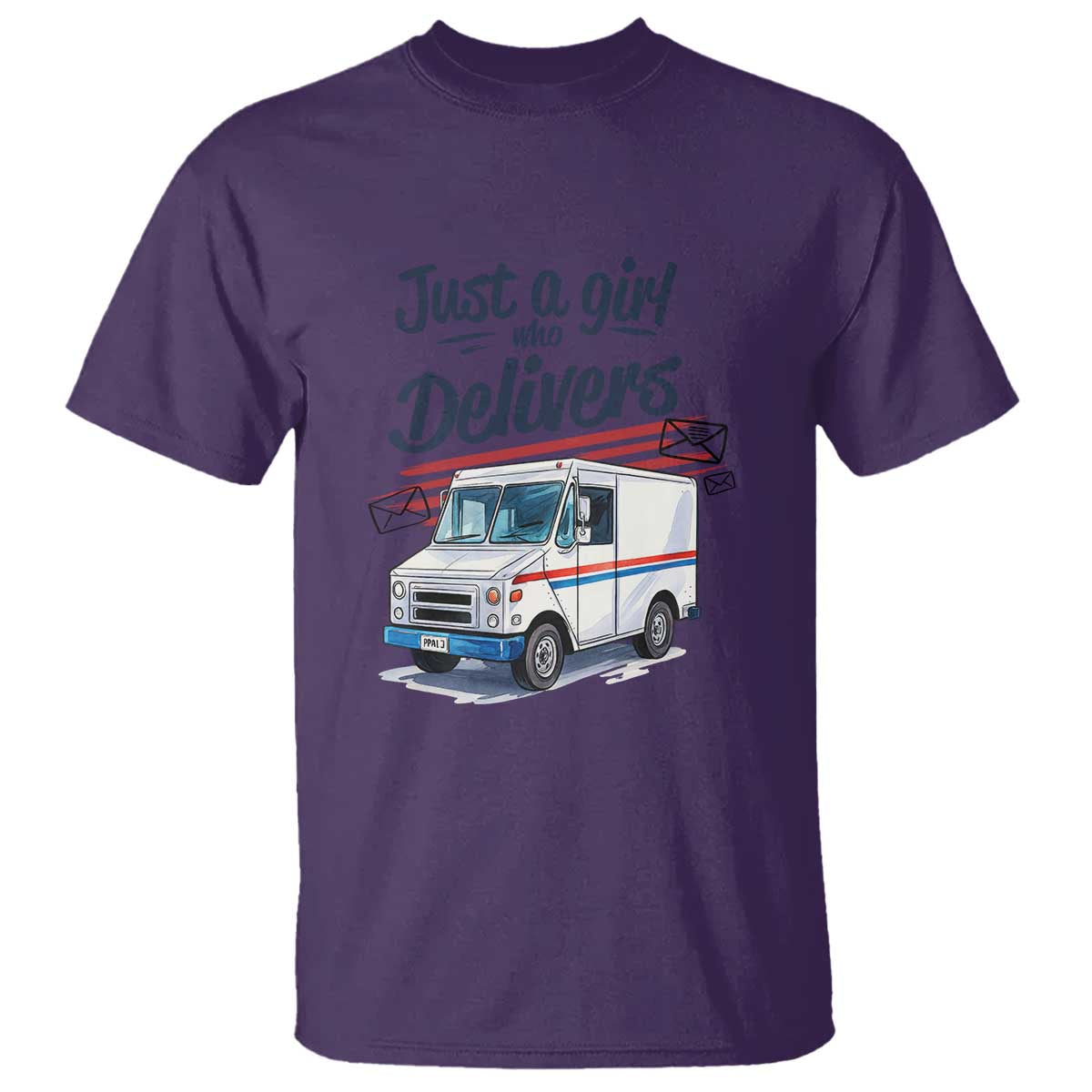 Funny Postal Worker T Shirt Just A Girl Who Delivers - Wonder Print Shop