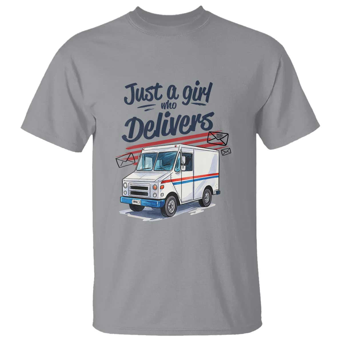 Funny Postal Worker T Shirt Just A Girl Who Delivers - Wonder Print Shop