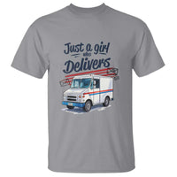 Funny Postal Worker T Shirt Just A Girl Who Delivers - Wonder Print Shop