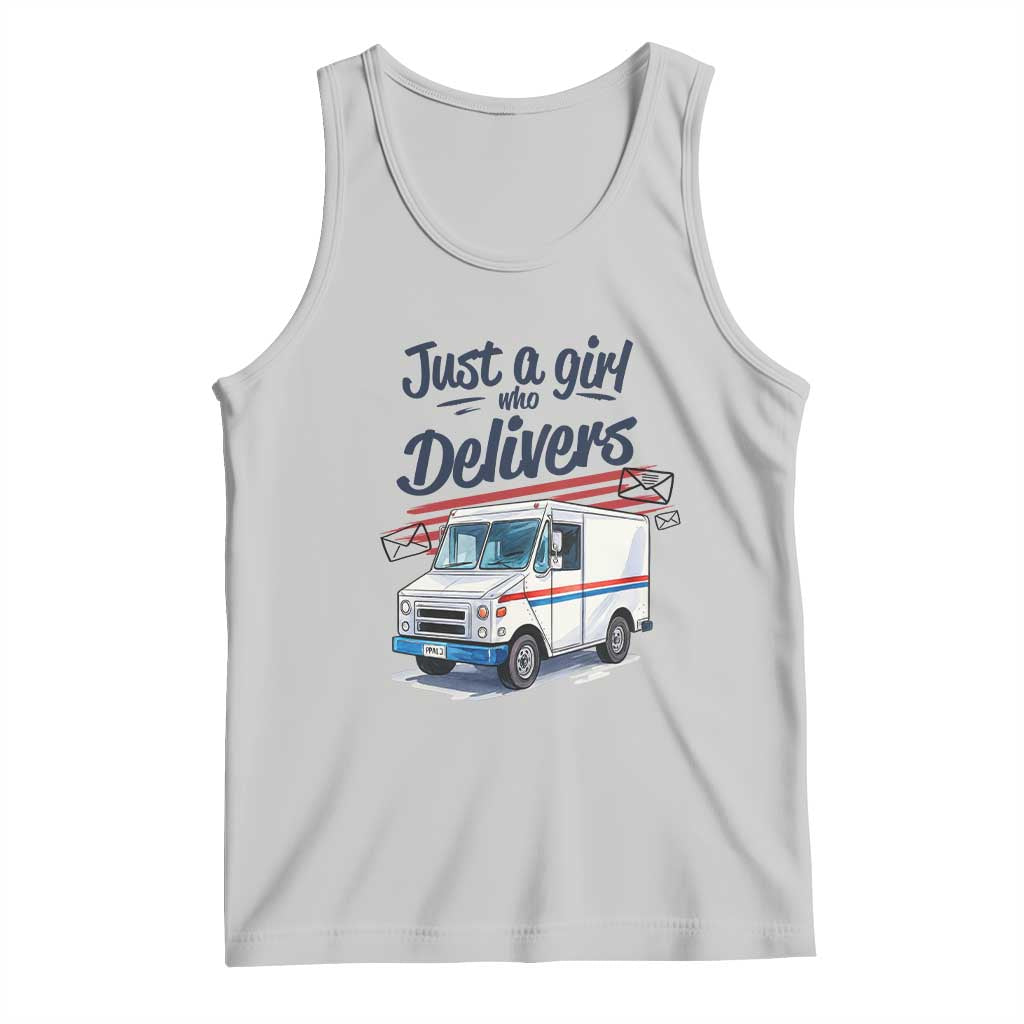 Funny Postal Worker Tank Top Just A Girl Who Delivers - Wonder Print Shop