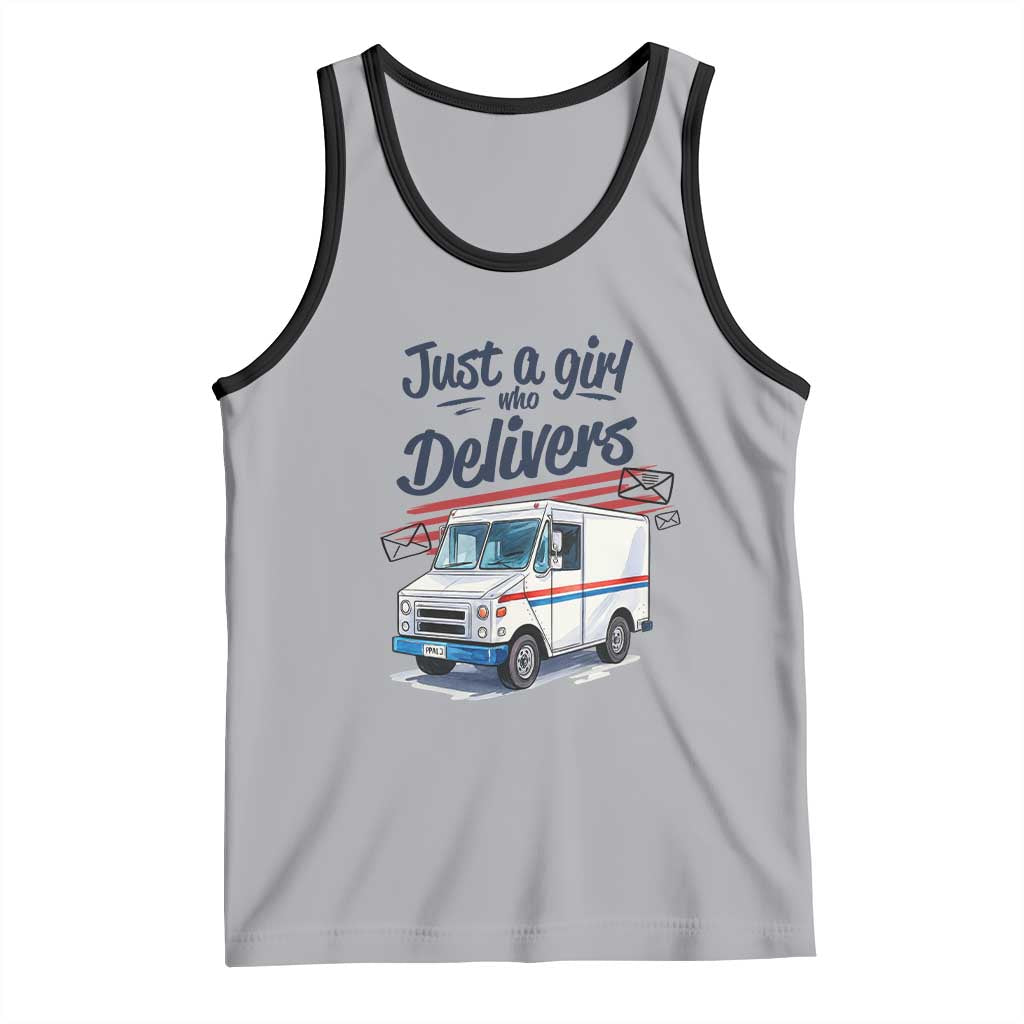 Funny Postal Worker Tank Top Just A Girl Who Delivers - Wonder Print Shop