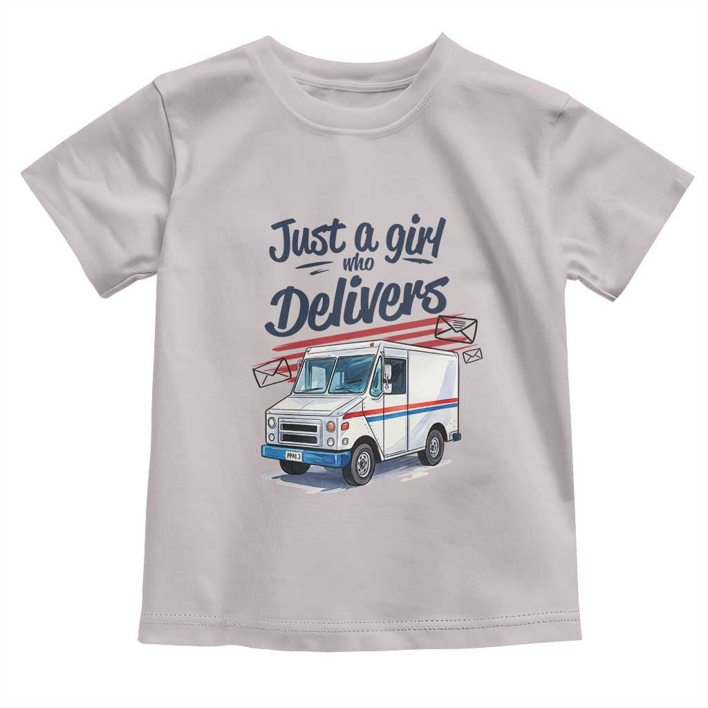 Funny Postal Worker Toddler T Shirt Just A Girl Who Delivers - Wonder Print Shop