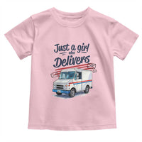 Funny Postal Worker Toddler T Shirt Just A Girl Who Delivers - Wonder Print Shop