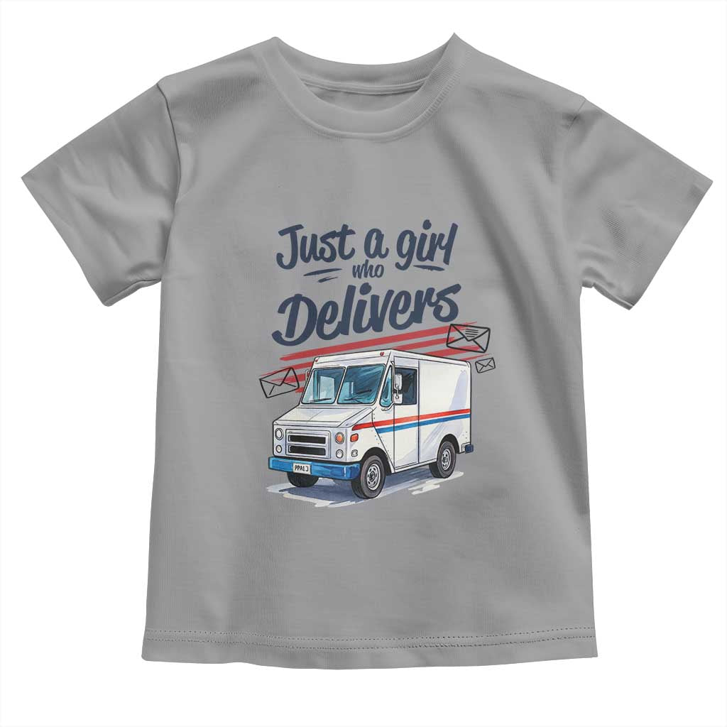 Funny Postal Worker Toddler T Shirt Just A Girl Who Delivers - Wonder Print Shop