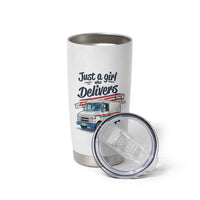 Funny Postal Worker Tumbler Cup Just A Girl Who Delivers - Wonder Print Shop
