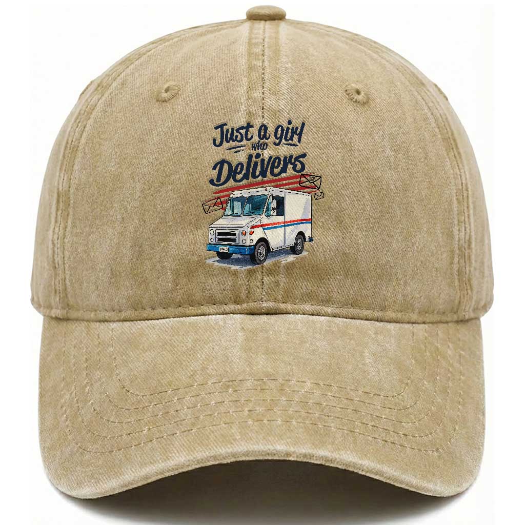 Funny Postal Worker Washed Cotton Baseball Cap Just A Girl Who Delivers