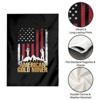 Gold Miner Patriotic American Flag Garden Flag - Wonder Print Shop
