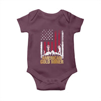 Gold Miner Patriotic American Flag Baby Onesie - Wonder Print Shop