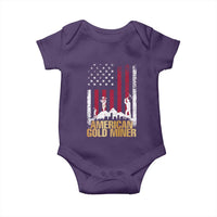 Gold Miner Patriotic American Flag Baby Onesie - Wonder Print Shop