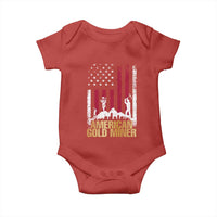Gold Miner Patriotic American Flag Baby Onesie - Wonder Print Shop