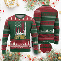 Gold Miner Patriotic American Flag Ugly Christmas Sweater - Wonder Print Shop