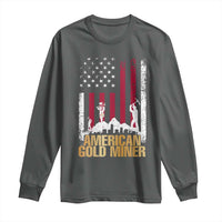 Gold Miner Patriotic American Flag Long Sleeve Shirt - Wonder Print Shop