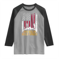 Gold Miner Patriotic American Flag Raglan Shirt - Wonder Print Shop
