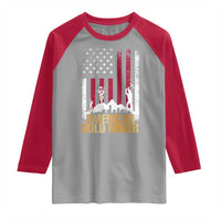 Gold Miner Patriotic American Flag Raglan Shirt - Wonder Print Shop