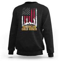 Gold Miner Patriotic American Flag Sweatshirt - Wonder Print Shop
