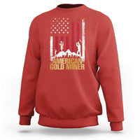 Gold Miner Patriotic American Flag Sweatshirt - Wonder Print Shop