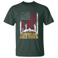 Gold Miner Patriotic American Flag T Shirt - Wonder Print Shop