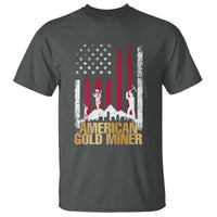 Gold Miner Patriotic American Flag T Shirt - Wonder Print Shop