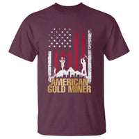 Gold Miner Patriotic American Flag T Shirt - Wonder Print Shop