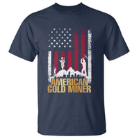 Gold Miner Patriotic American Flag T Shirt - Wonder Print Shop