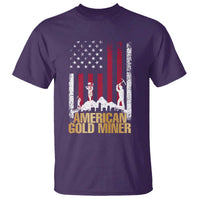 Gold Miner Patriotic American Flag T Shirt - Wonder Print Shop
