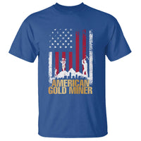 Gold Miner Patriotic American Flag T Shirt - Wonder Print Shop