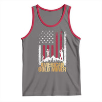 Gold Miner Patriotic American Flag Tank Top - Wonder Print Shop