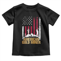 Gold Miner Patriotic American Flag Toddler T Shirt - Wonder Print Shop