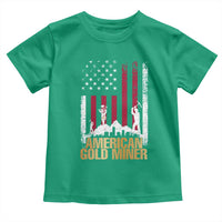 Gold Miner Patriotic American Flag Toddler T Shirt - Wonder Print Shop