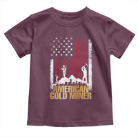 Gold Miner Patriotic American Flag Toddler T Shirt - Wonder Print Shop
