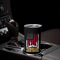 Gold Miner Patriotic American Flag Tumbler Cup - Wonder Print Shop