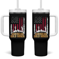Gold Miner Patriotic American Flag Tumbler With Handle - Wonder Print Shop