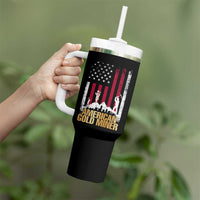 Gold Miner Patriotic American Flag Tumbler With Handle - Wonder Print Shop