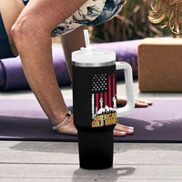 Gold Miner Patriotic American Flag Tumbler With Handle - Wonder Print Shop