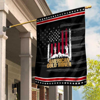 Gold Miner Patriotic American Flag Garden Flag
