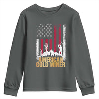 Gold Miner Patriotic American Flag Youth Sweatshirt - Wonder Print Shop