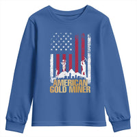 Gold Miner Patriotic American Flag Youth Sweatshirt - Wonder Print Shop