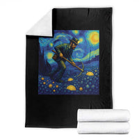 Gold Miner Starry Night Van Gogh Throw Blanket - Wonder Print Shop