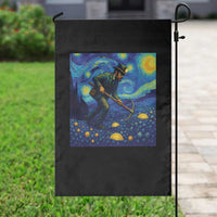 Gold Miner Starry Night Van Gogh Garden Flag - undefined