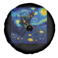 Gold Miner Starry Night Van Gogh Spare Tire Cover - Wonder Print Shop