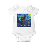 Gold Miner Starry Night Van Gogh Baby Onesie - Wonder Print Shop