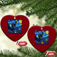 Gold Miner Starry Night Van Gogh Ceramic Ornament - Wonder Print Shop